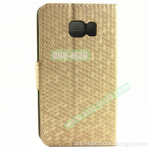 New Style Diamond Texture Flip Leather Wallet Case for Samsung Galaxy S6 Edge